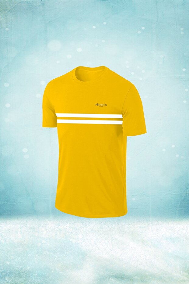 Men's Yellow Dri-Fit Plain Round Neck Short Sleeve T-Shirt S-3Xl