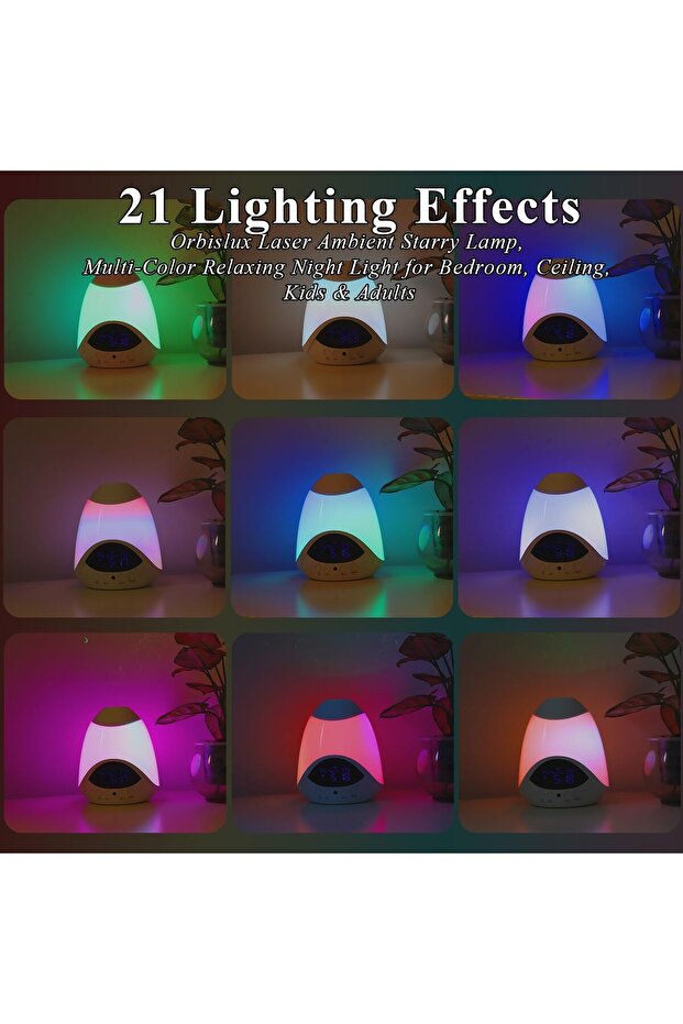 Orbislux Star Projector - Star Light Projector with Alarm Clock, Remote & Timer - 3