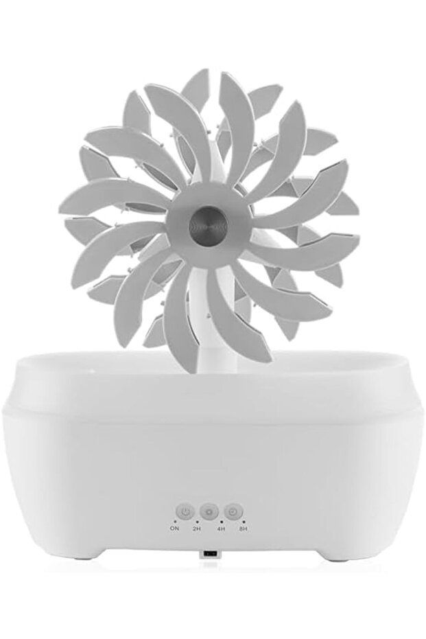 Raindrop Humidifier 300ML, Rotating Raindrop Diffuser with 7-Color Mood Light - 2