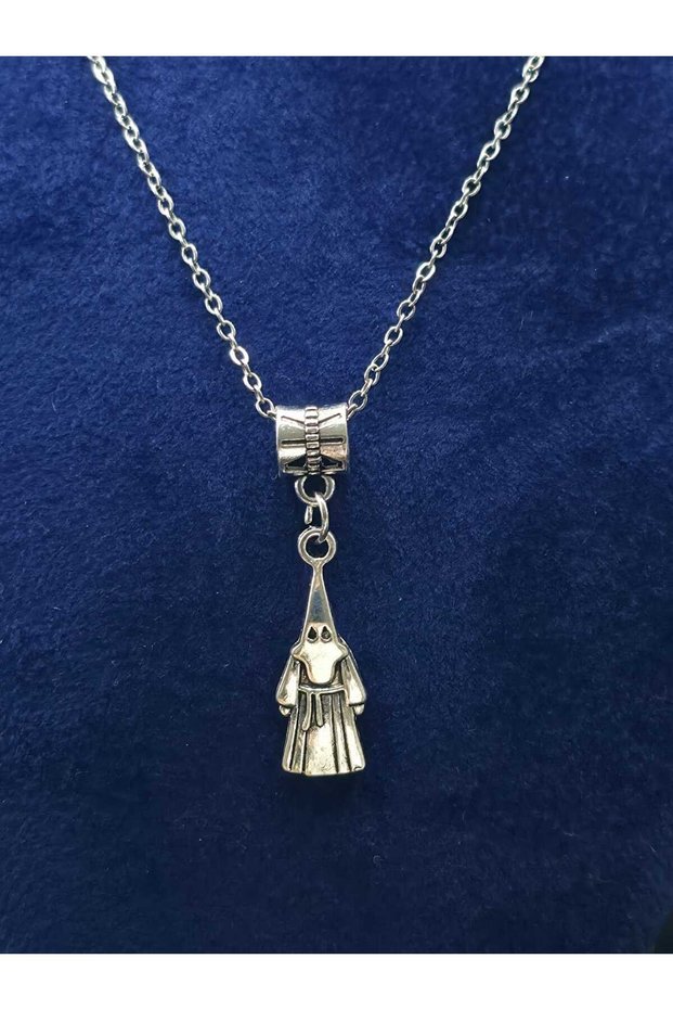 Nasrali Tövbakar Costume Model Halloween Themed Steel Pendant and Steel Chain Necklace