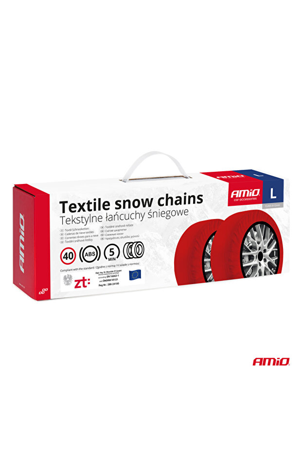 Set of 2 textile snow chains, size L, EN16662-1 and Onorm V5121 approved - 8