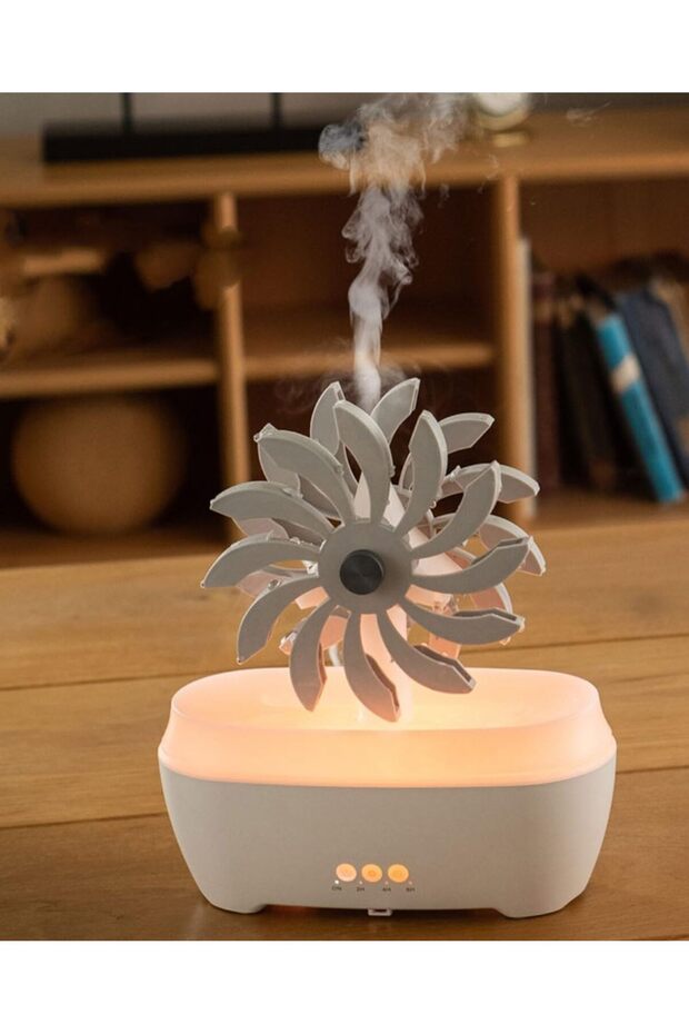Raindrop Humidifier 300ML, Rotating Raindrop Diffuser with 7-Color Mood Light - 1