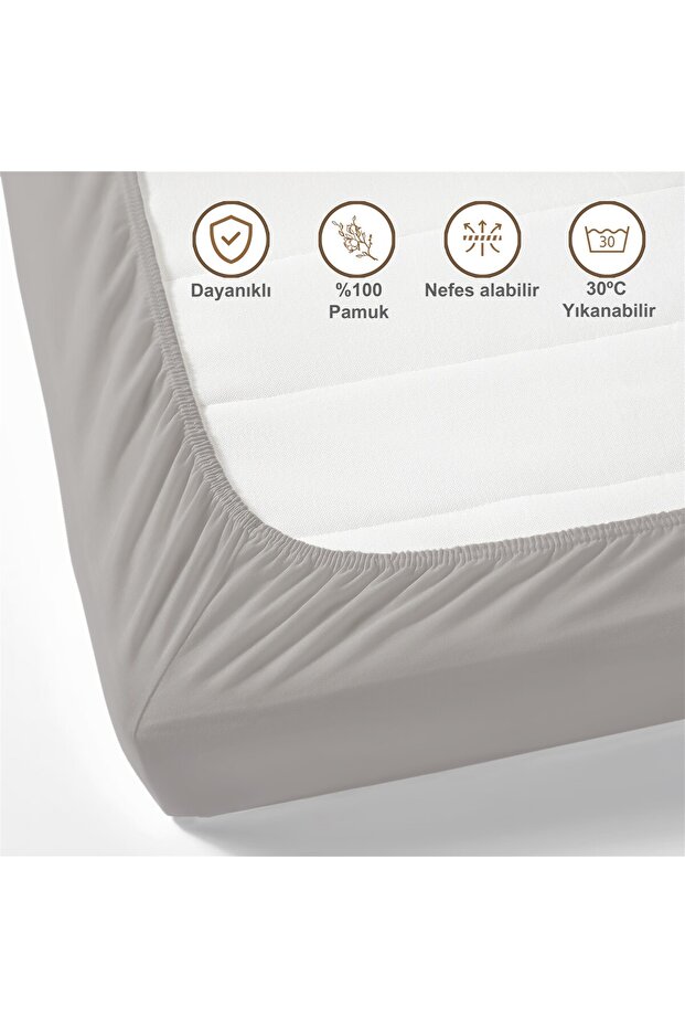 ملاءة سرير مطاطية من القطن بنسبة 100% - 5