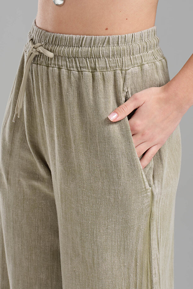 Ženske patchwork pantalone sa elastičnim strukom Lan - 6