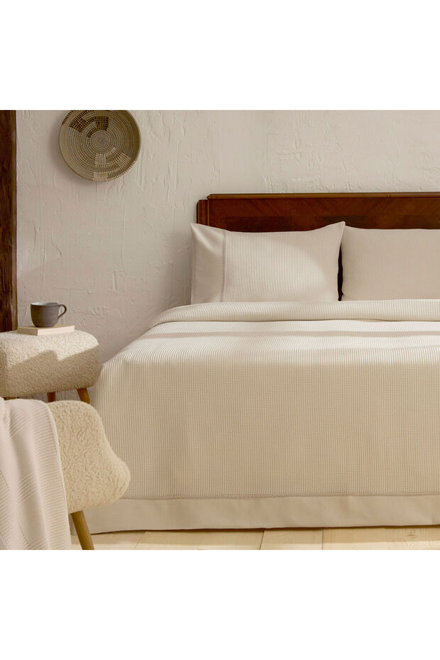 Elaris Çift Kişilik Yatak Örtüsü Seti Gri - 4