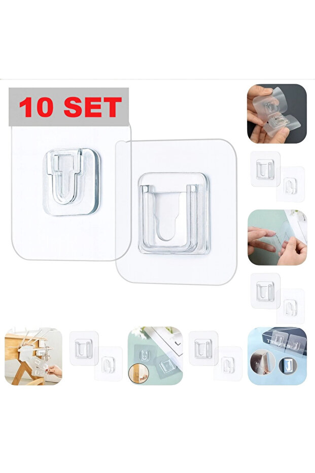 Aveo 10 Set Snap-On Clip Item Fixing Hanger