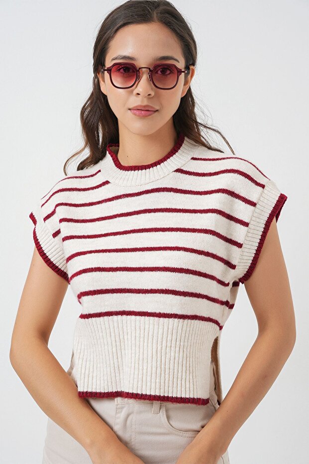 BDART Çizgili Triko Yelek - 1