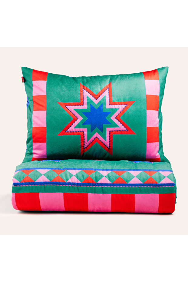 Hansı Kapitoneli Yatak Örtüsü Seti 260x280 Cm Yeşil - 5