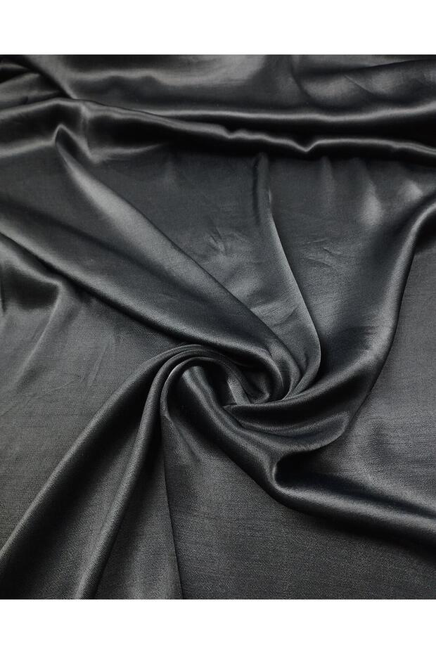 Satin Viscose in Black Color (Width 110 cm X Length 285 cm)