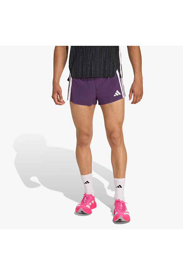 Adizero Running Split Erkek Mor Koşu Şortu - 2