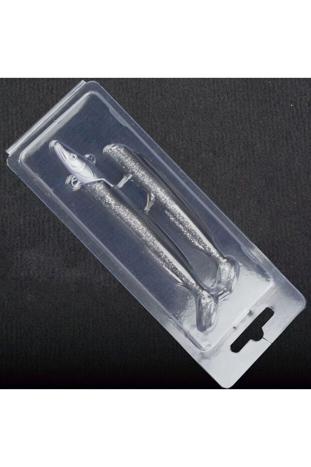 black Long-distance sea fishing lead-head hook soft fish bait, lure bait, lead fish soft bait, night