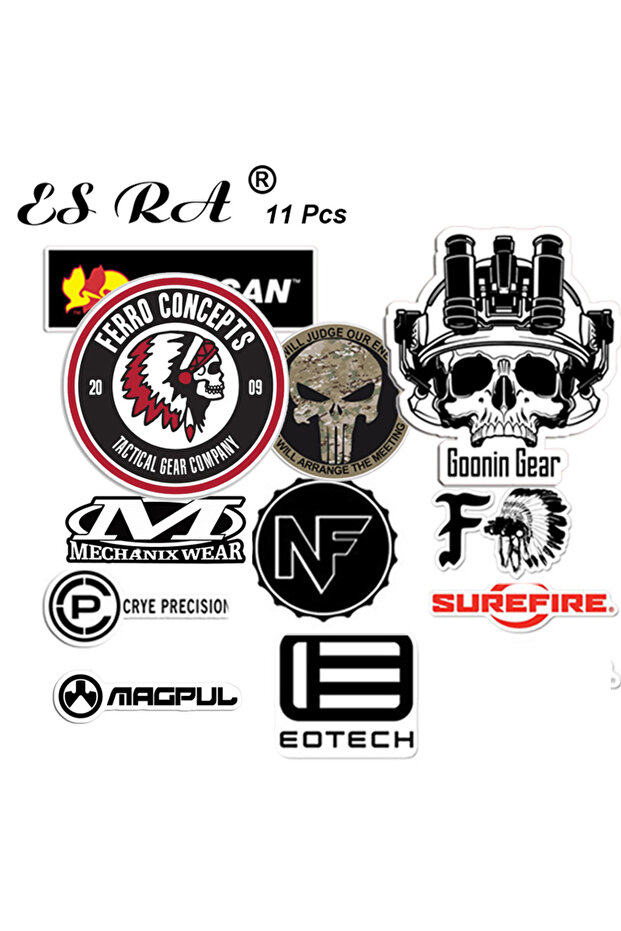 Car Stickers Tactical Pegatinas Mix Size 11Pcs/Set Laptop Decals Waterproof Vinyl for Bottle Lap...