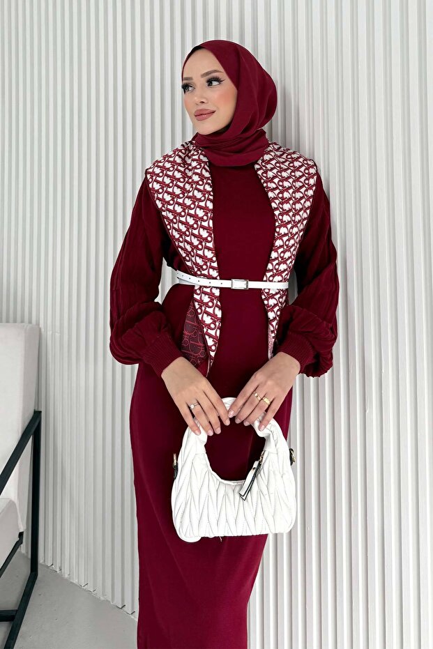 Basic Triko Elbise 70-2421 - 8