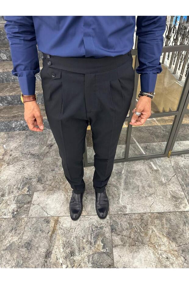 ÇİFT PİLELİ APOLETLİ PREMİUM PANTOLON - 5