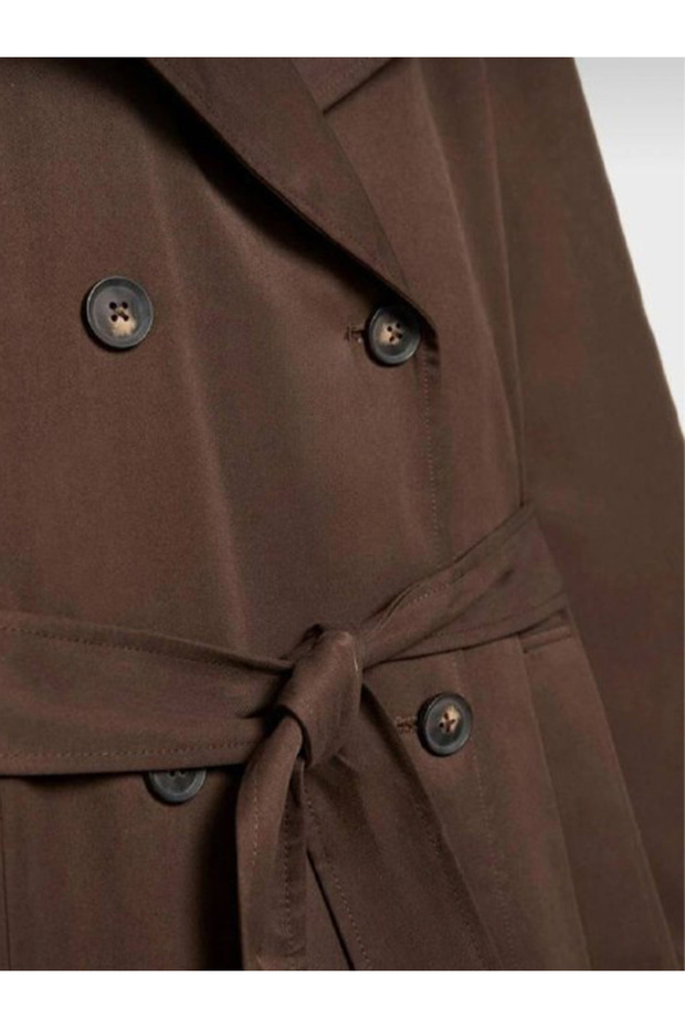 Autumn Astarlı Kruvaze Yaka Trençkot Pardesü - 4