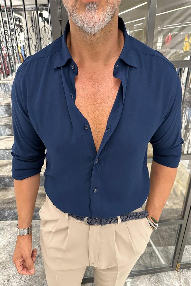 GİZLİ DÜĞMELİ GÖMLEK - 1