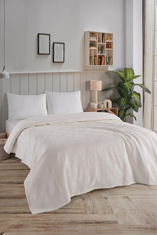 Ozn Home - Single Size White 100% Cotton Pique 160*220