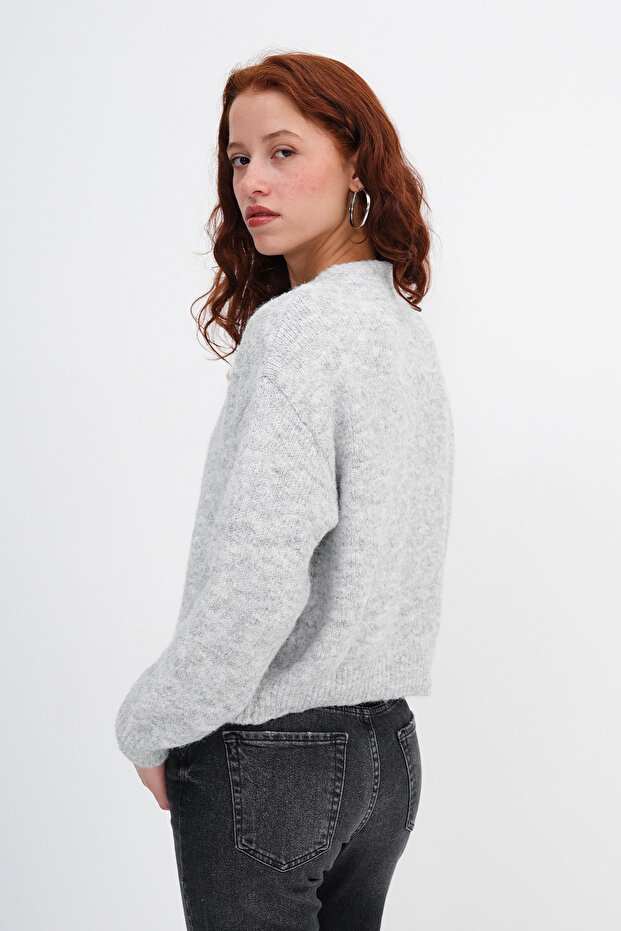 Düğmeli Triko Hırka H3473 - 5