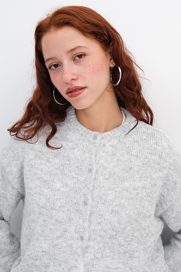 Düğmeli Triko Hırka H3473 - 4