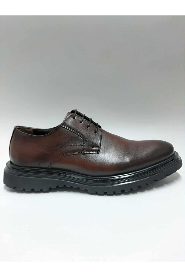 Genuine Leather Lace-Up Lightweight Eva Sole Tan Color Comfortable Classic Men's Shoes