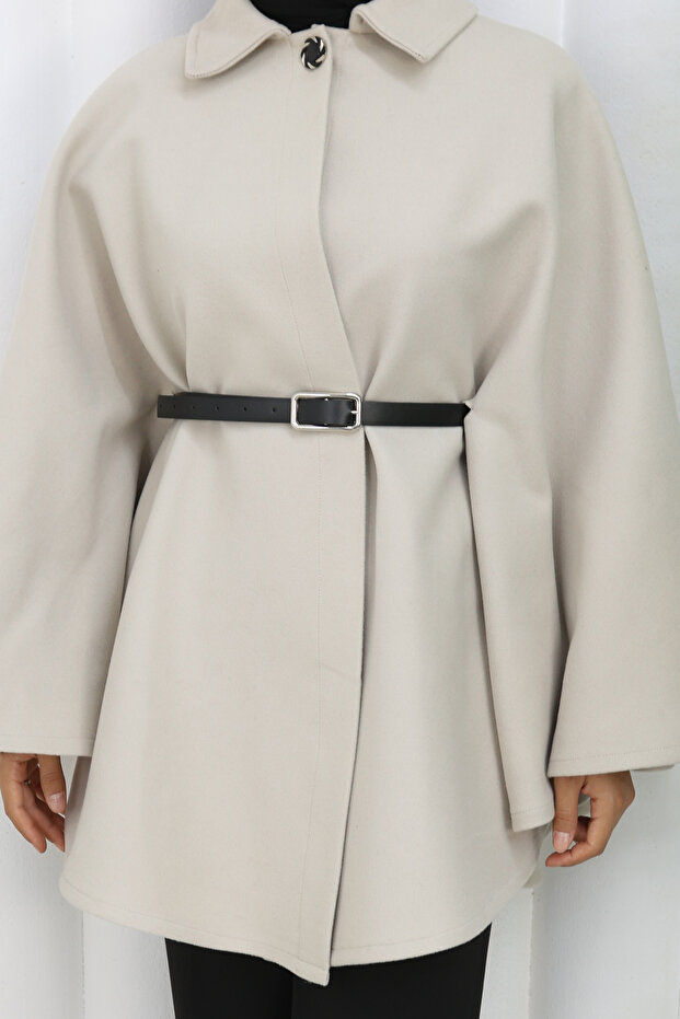 Belted Stamp Poncho - 6