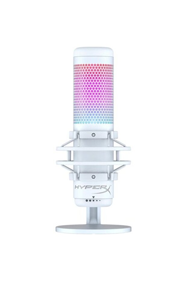 QuadCast S USB RGB Condenser Microphone, 4 Polar Patterns, Tap-to-Mute LED, White - 1