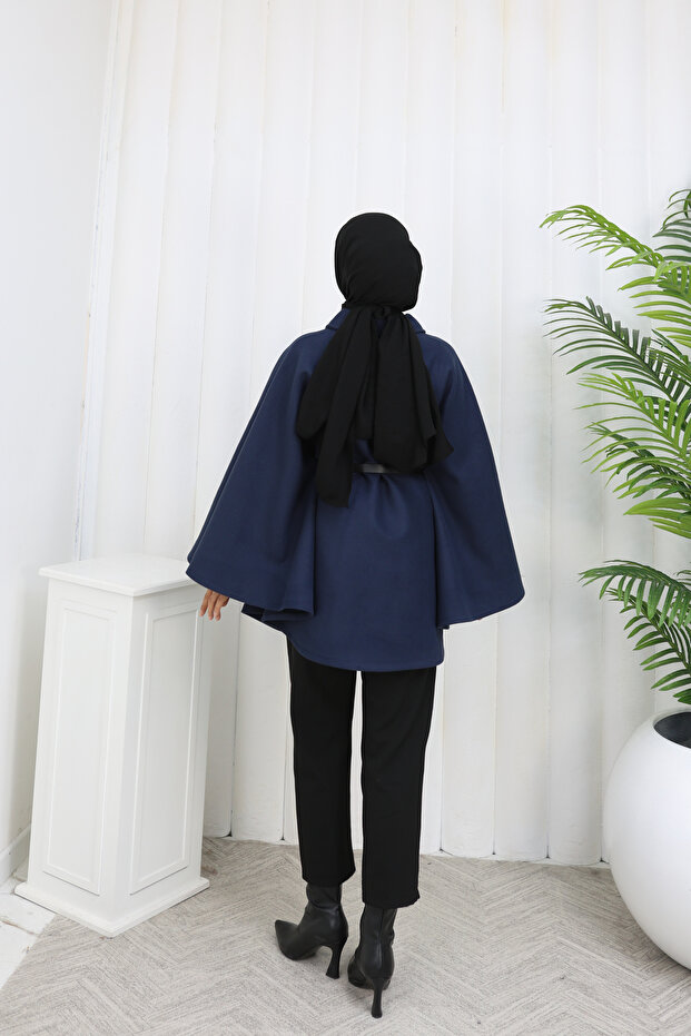 Belted Stamp Poncho - 5