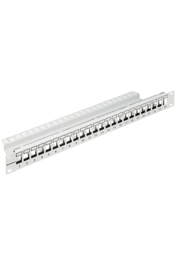 19" 24-Port Patch Panel (SFA/SFB), 1U, RAL7035 (empty) - 1