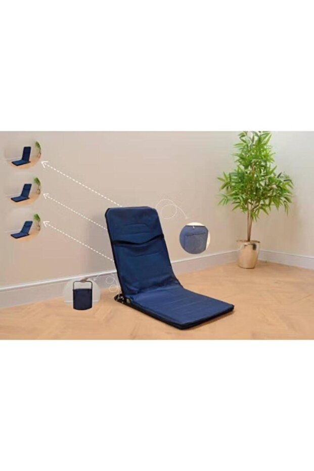 Traditional Arabic folding floor chair with adjustable backrest, comfortable and lightweight, ideal for travel, camping and picnics - 2