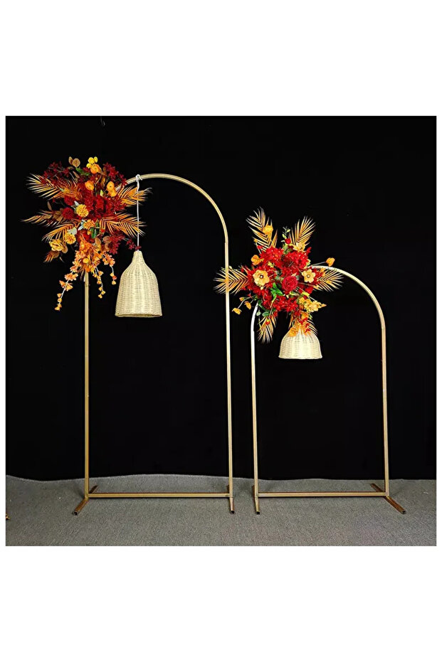 RECTANGULAR BALLOON ARCH FRAME 200X100 cm GOLD - 6