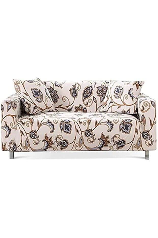 Fayruz Stretch Sofa Cover Printed Couch Covers for Cushion Couches Sofas Elastic Universal Furniture Protector (Design-A, Two Seats)