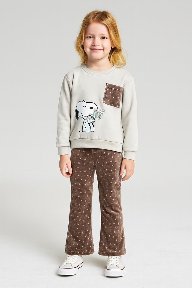 Floral Velvet Tights Winter Children's Tights Set