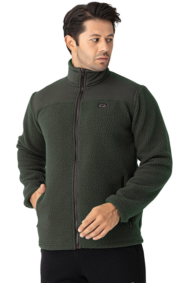 Khaki Men's Full Zip Fleece / Sweat - 6055-04