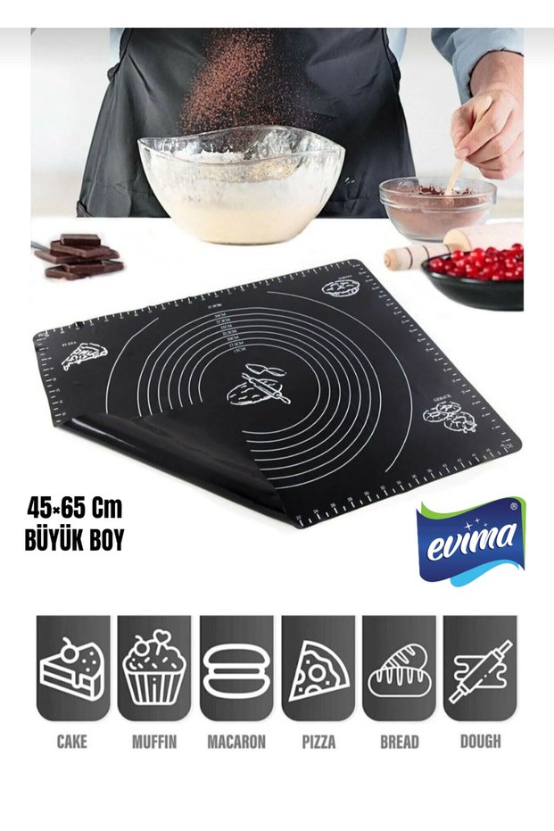 45×65 Large Size Silicone Dough Rolling Mat Non-Stick Easy to Wash