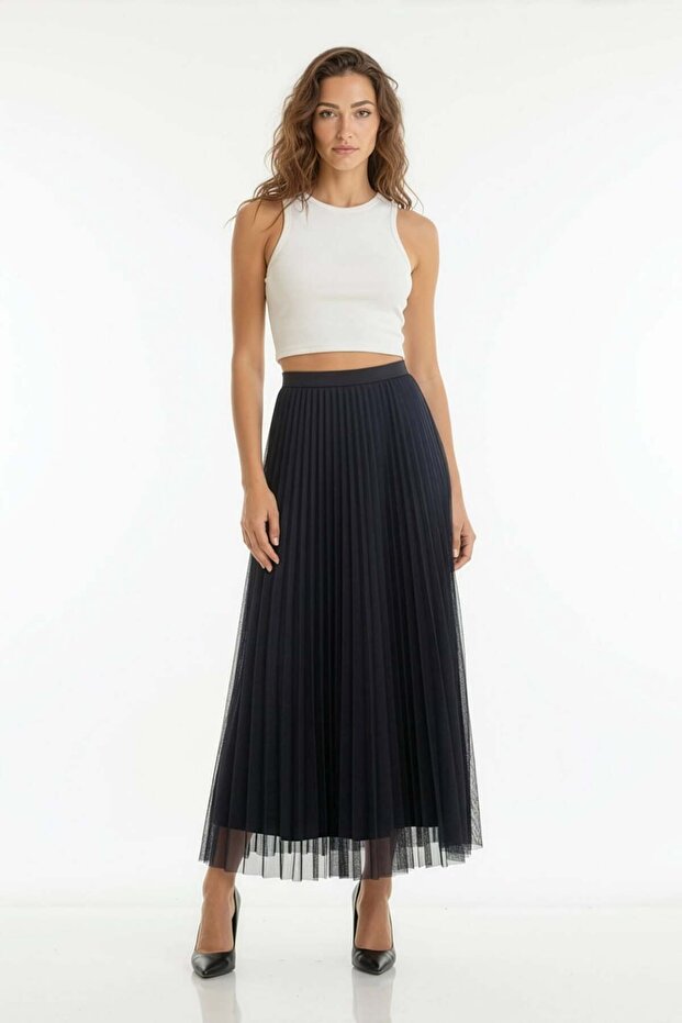 Pileli Tül Etek - 1