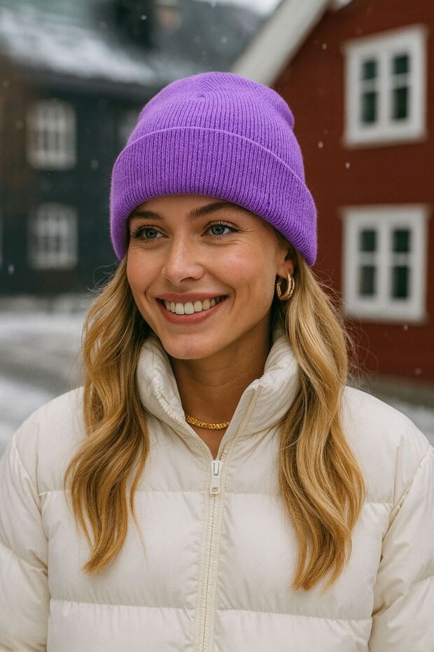 Lila Basic Unisex Bere - 1