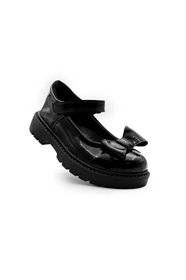 Girl's Daily Bowknot Patent Leather Shoes