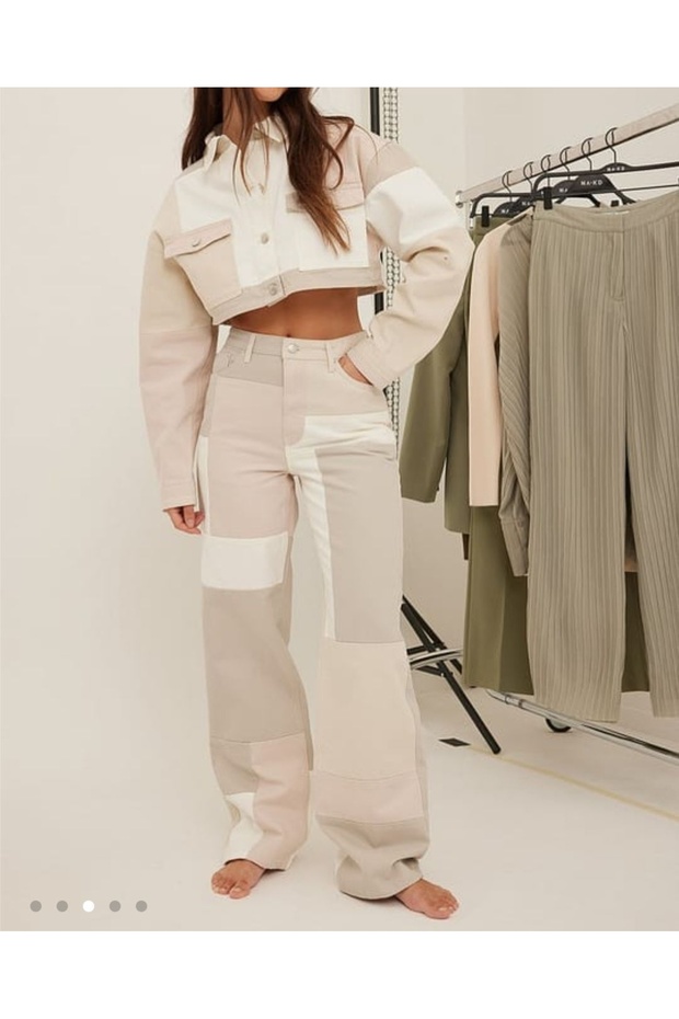 YÜKSEK BEL PATCHWORK JEAN - 1