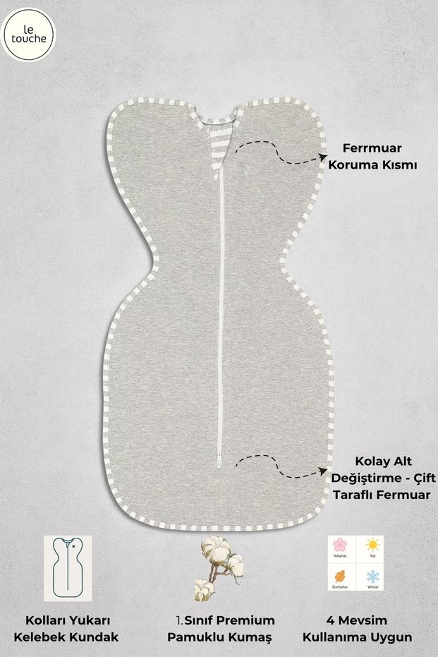 Gray Baby Swaddle Newborn Sleeping Bag (the Purpose of the Newborn Swaddle Is to Make It Narrow)