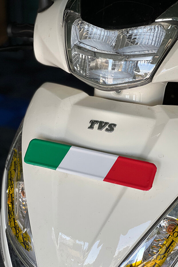Sticker Decal for Tvs Jupiter 125 Front Plate with Italian Flag