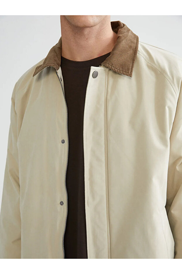 Standart Kalıp Gömlek Yaka Erkek Mont - 5