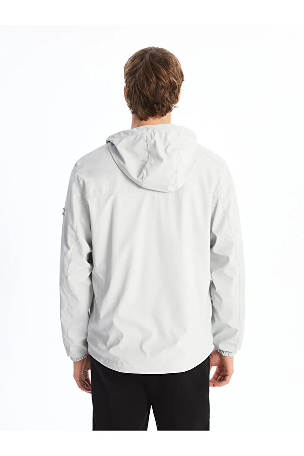 Standart Kalıp Kapüşonlu Erkek İnce Mont - 2