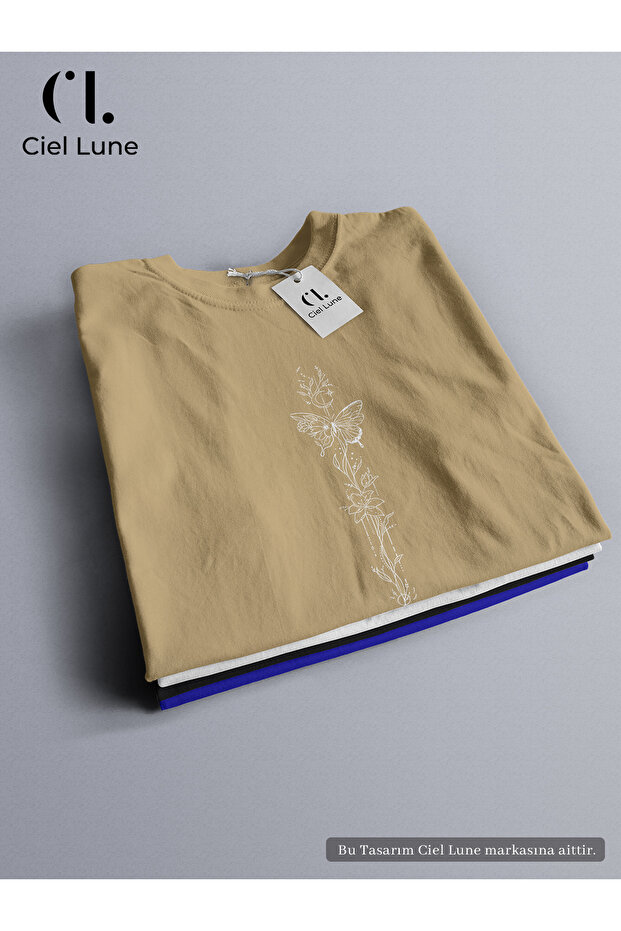Unisex Butterfly Flower Special Design Oversize T-Shirt