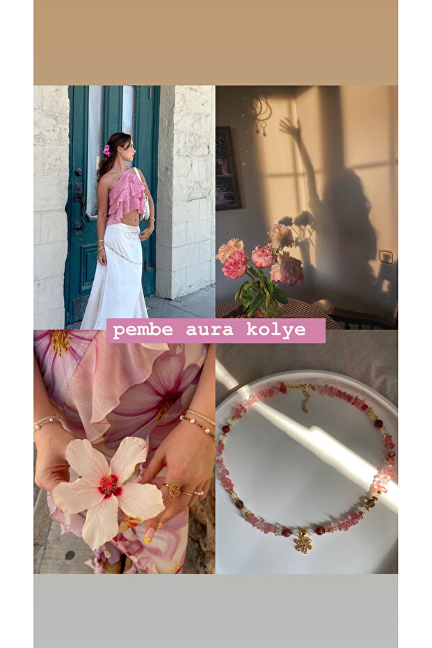 Pembe Aura Kolye - 2