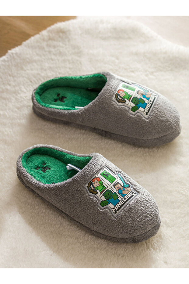 Minecraft Nakışlı Erkek Ev Terliği - 2