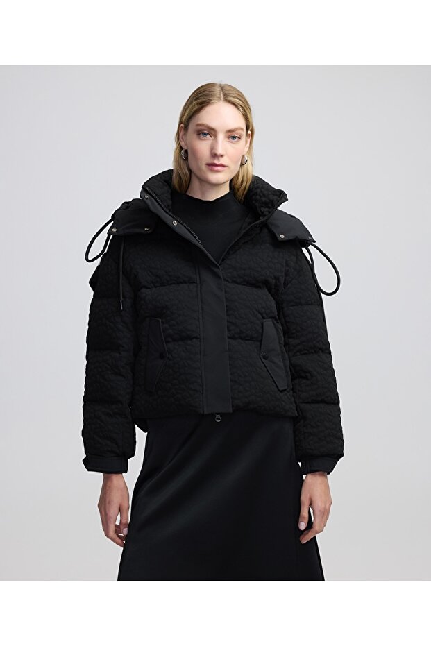 Jakarlı şişme mont - 2