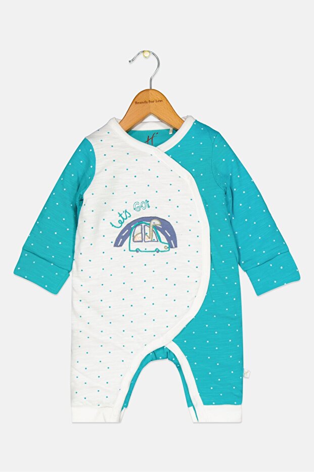 Toddlers Boy Embroidered Long Sleeve Bodysuit, Multicolor