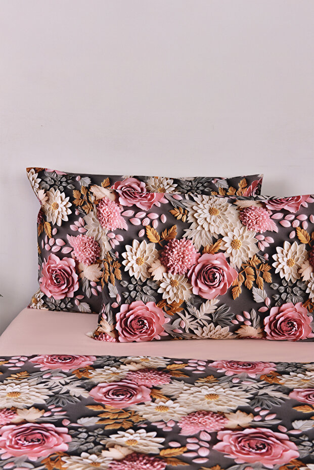 3D Floral Pattern Double Size 3D Duvet Cover Set 100% Cotton