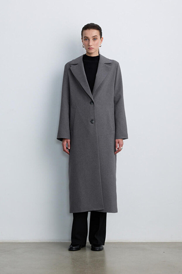 GRİ UZUN BLAZER - 5