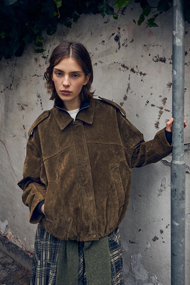 Süet deri ceket - 4